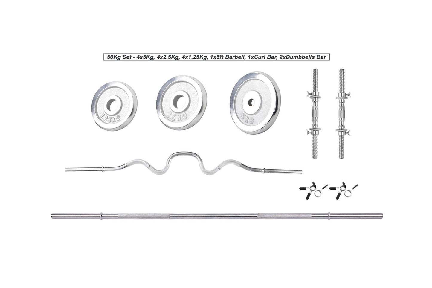 50Kg Chrome Weights Set