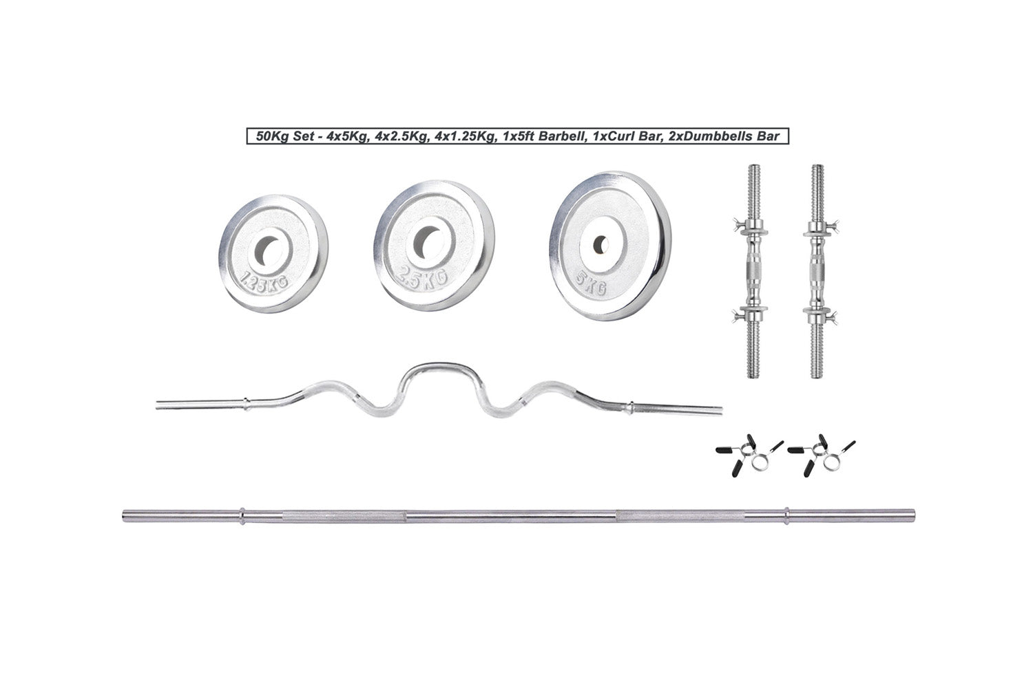 50Kg Chrome Weights Set