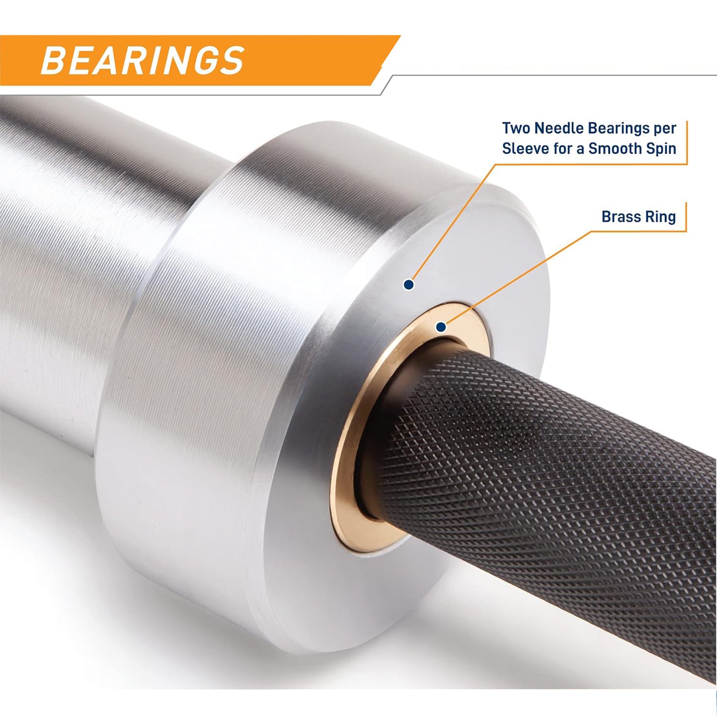 Premium Olympic Barbell – Built for Power, Precision and Performance - 1000lbs Weight Capacity