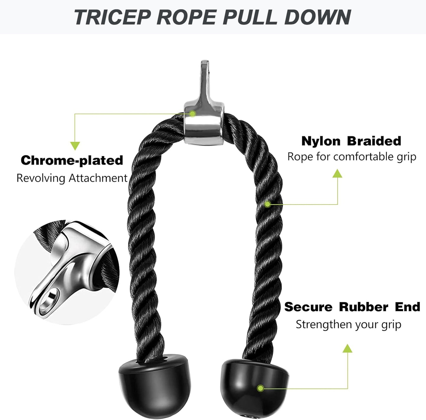 Power Rack Cable Attachments – 5-Piece Premium Combo Set