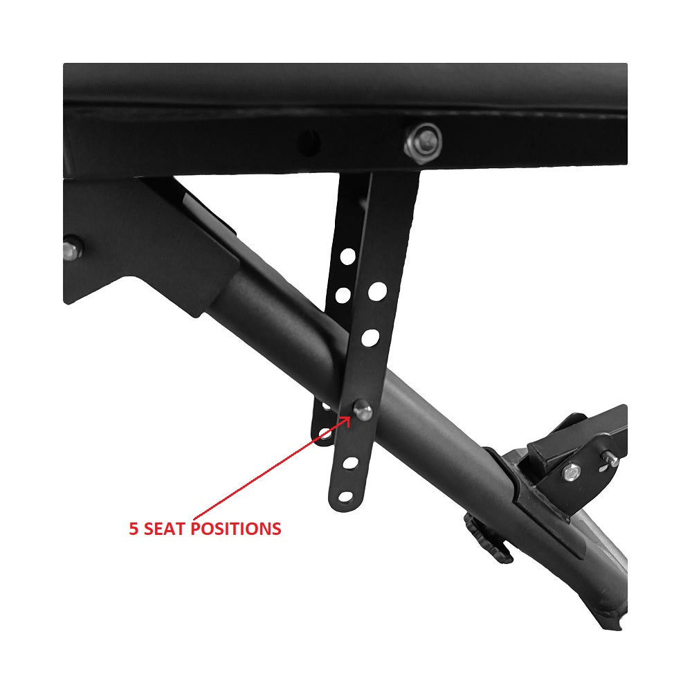 Banc de musculation réglable - Tout noir