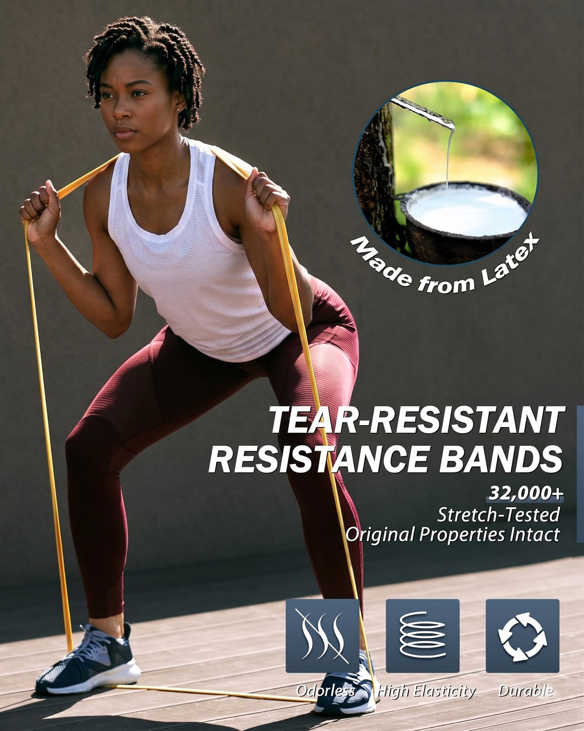Premium 100% Natural Latex Resistance or Pull-Up Bands