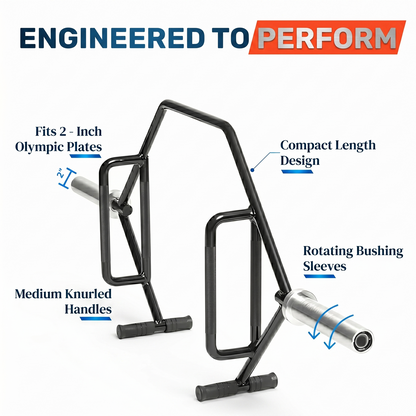 Premium Open Hex Trap Bar with Built-In Jacks