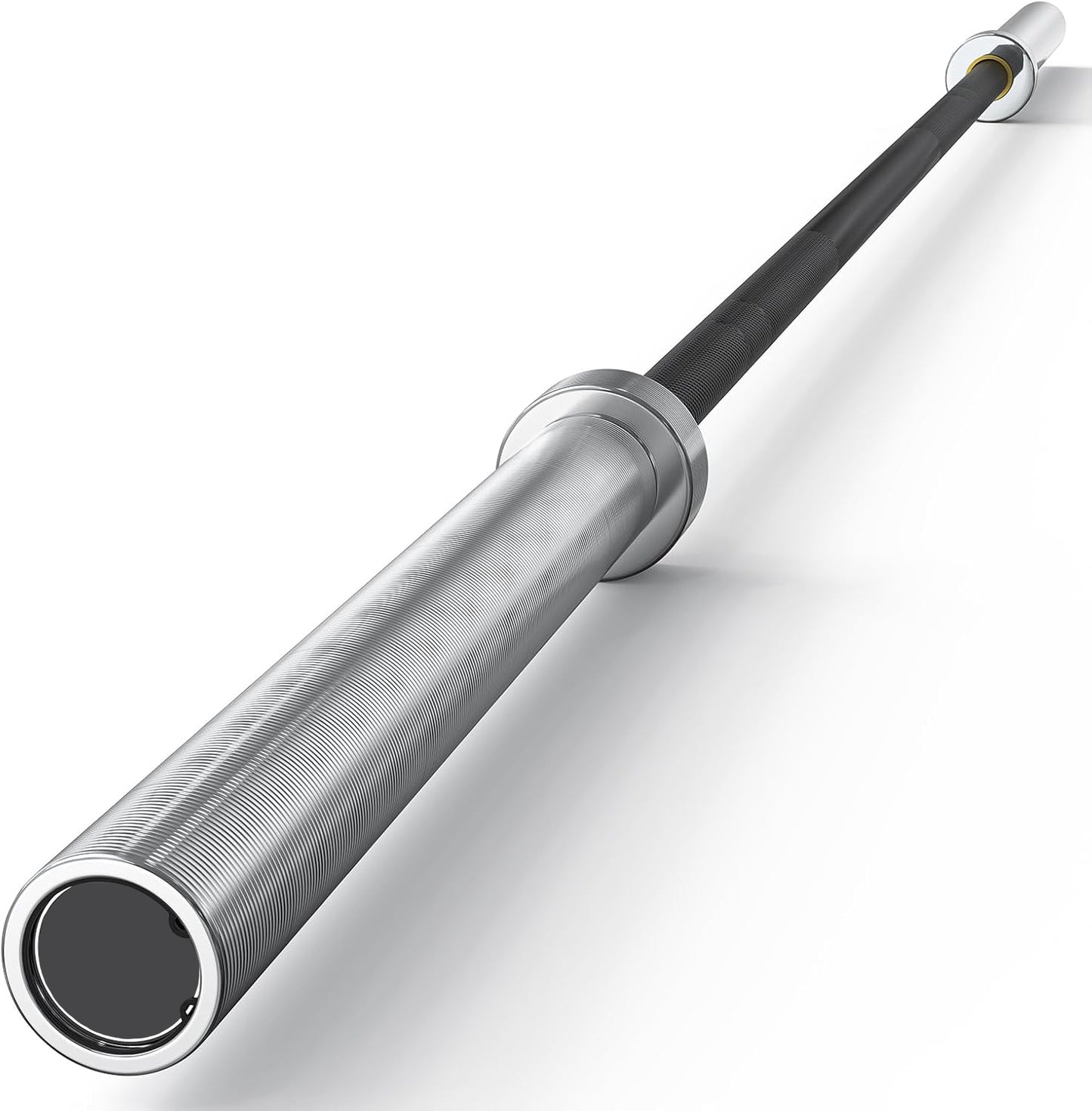 Premium 7ft Olympic 45LB Barbell - 1000lbs Weight Capacity - Black Shaft