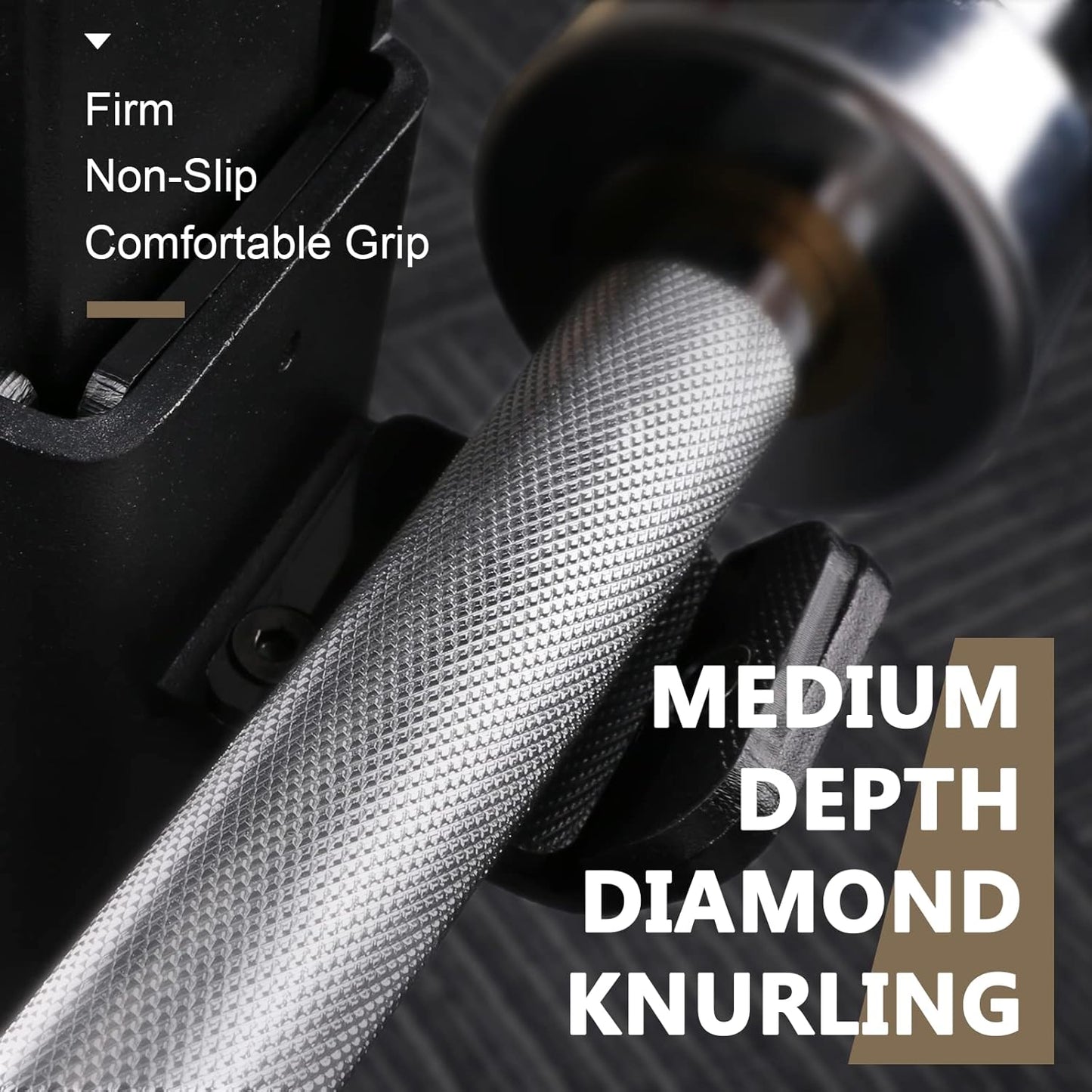 Premium 7ft Olympic 45LB Barbell - 1000lbs Weight Capacity - Chrome Shaft