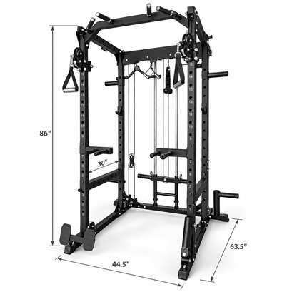 Dimensions of the power rack