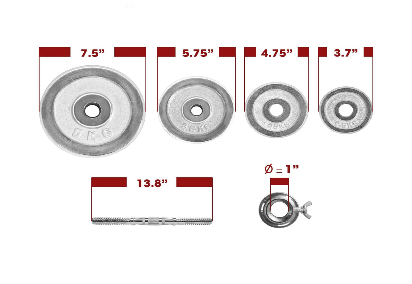 Adjustable Dumbbell Set - 39kg or 88lbs