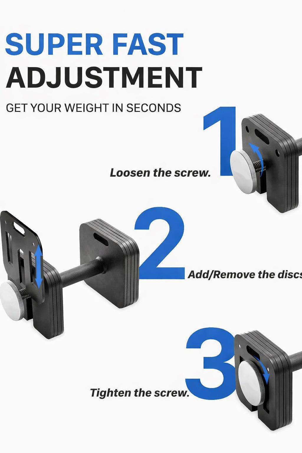 Adjustable Dumbbell - 10 to 100lbs