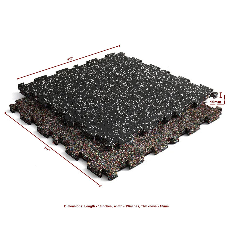 Interlocking gym mat, mat, gym floor, rubber mat, 2, Dimensions