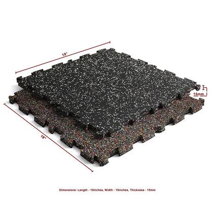 Interlocking gym mat, mat, gym floor, rubber mat, 2, Dimensions
