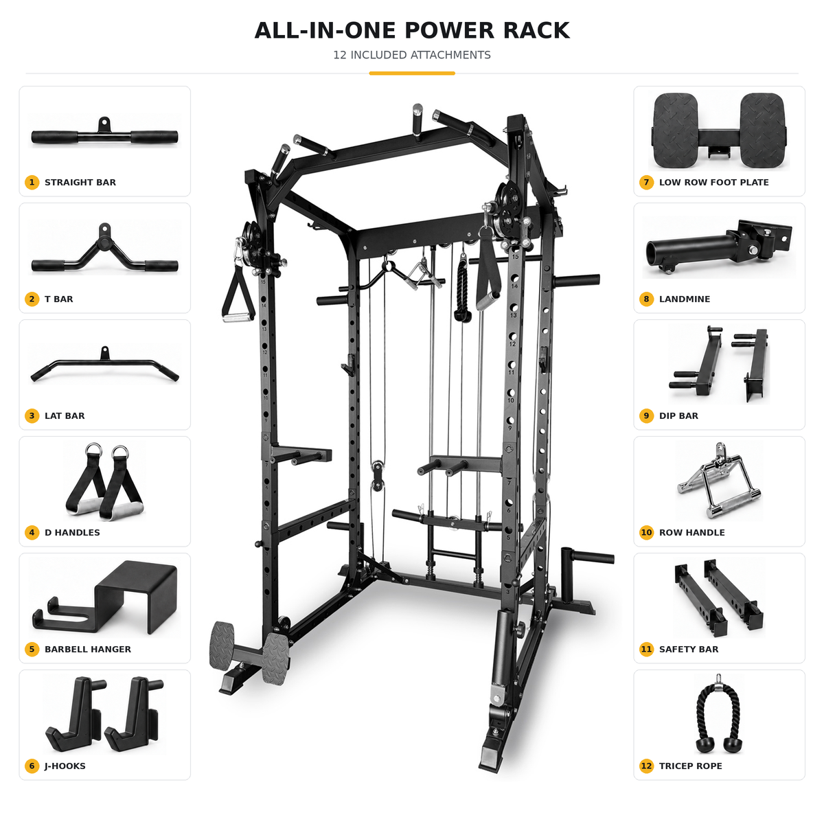 LF8848-02 All-In-One Power Rack: The Ultimate Home Gym System