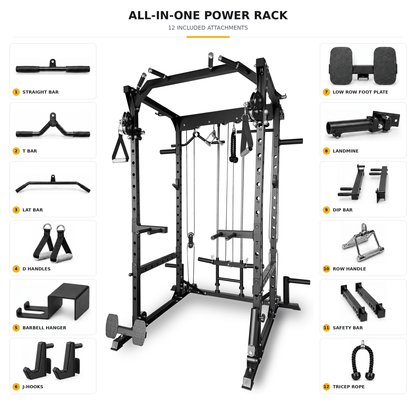LF8848-02 All-In-One Power Rack: The Ultimate Home Gym System