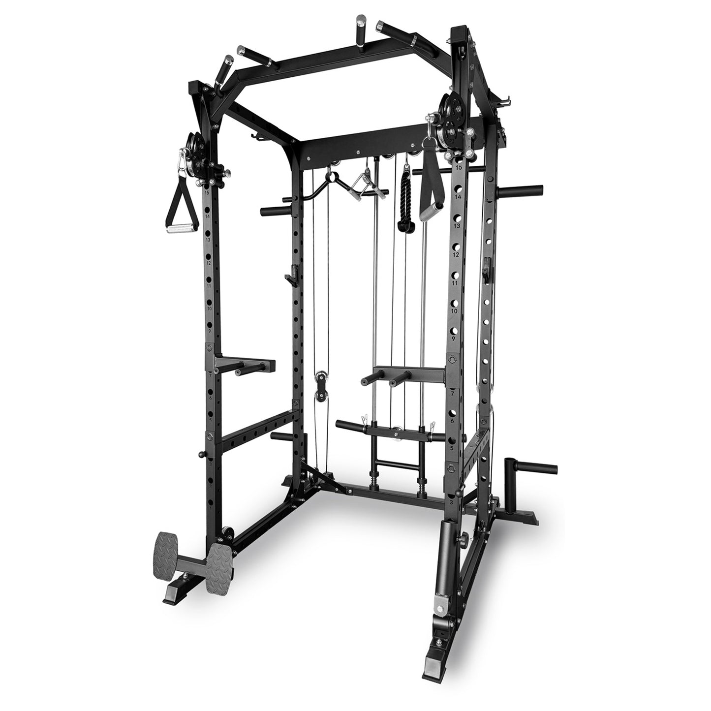 All in one multifunctional power rack, aluminium pulley system, heavy duty, squat rack, weights