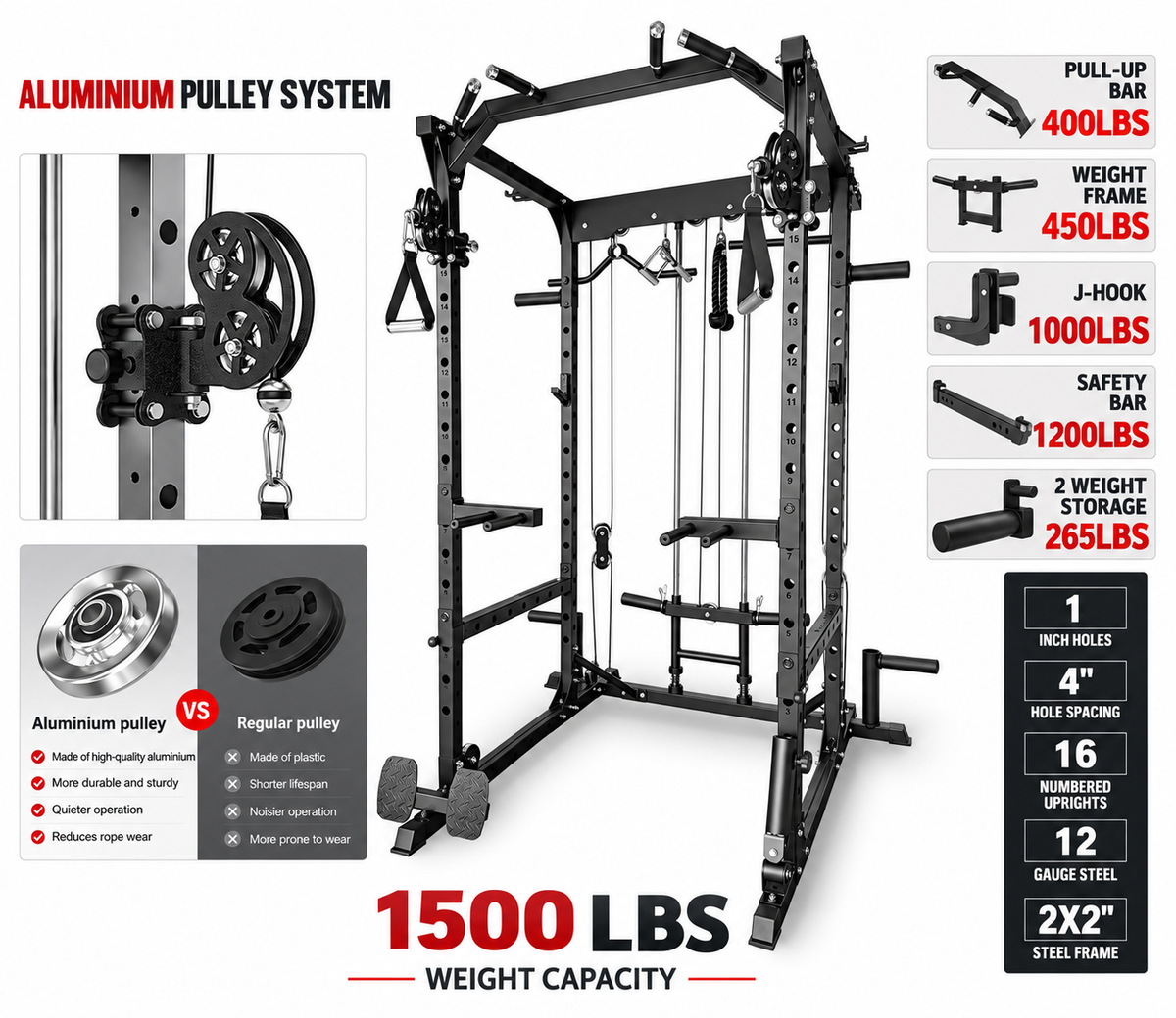 LF8848-02 All-In-One Power Rack: The Ultimate Home Gym System