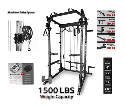 LOGANFIT LF8848 All-In-One Power Rack: The Ultimate Home Gym System