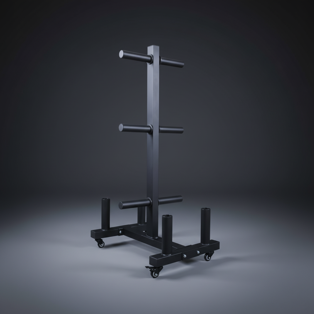 Weight Plates and Barbell Rack