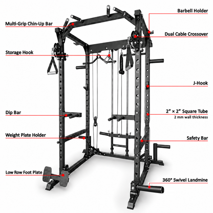 all-in-one multifunctional power rack features