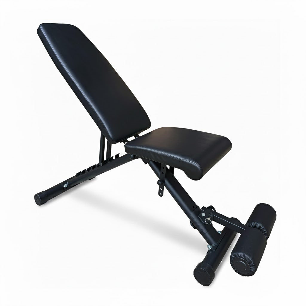 All Black adjustable weight bench